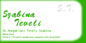 szabina teveli business card